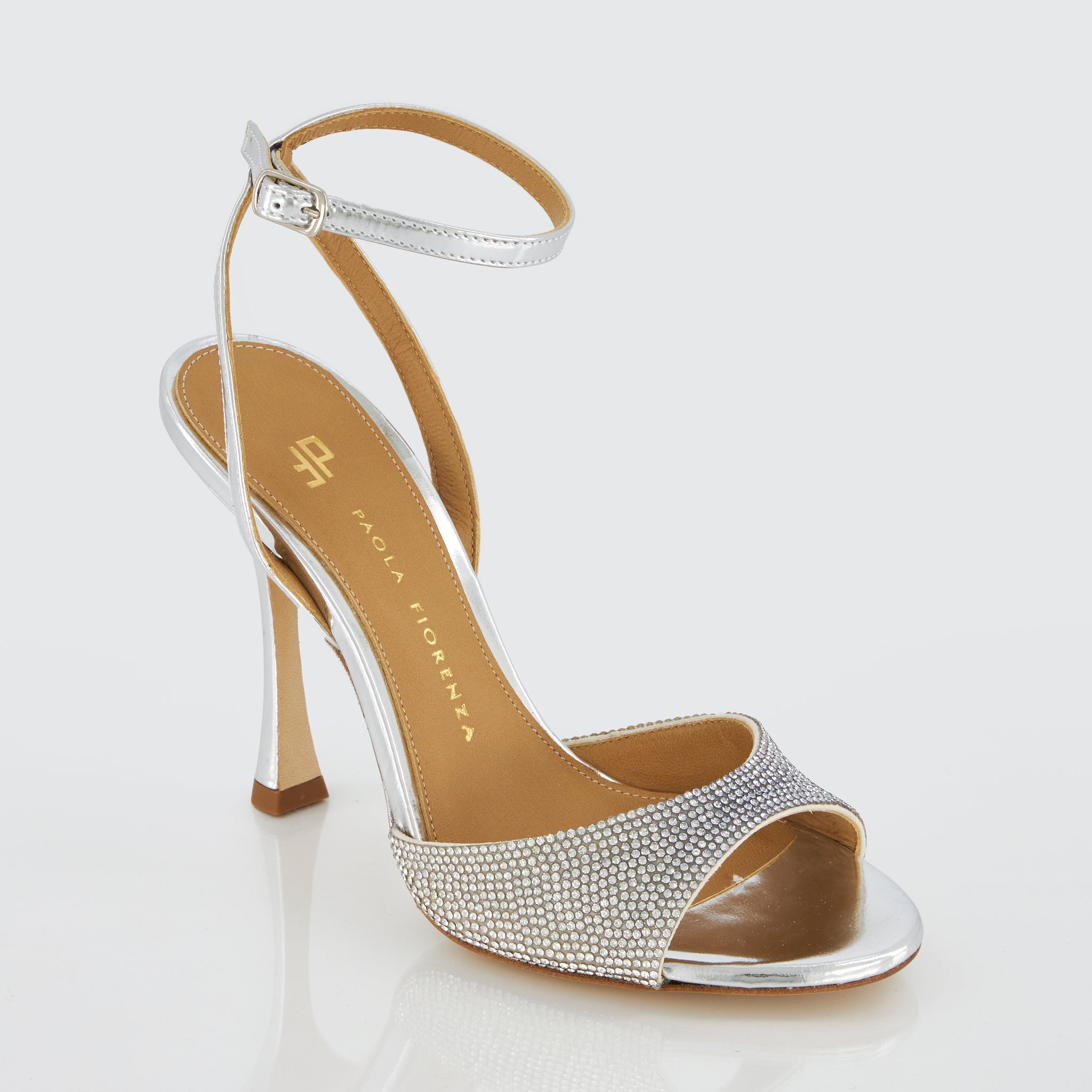 Jane - Sandalo in pelle con fascia di strass