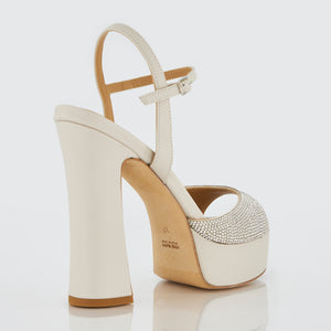 Ellen - Sandalo con tacco e plateau con strass