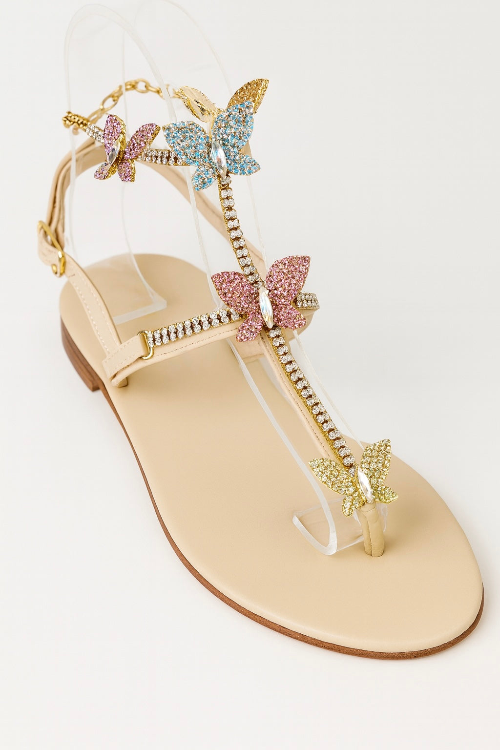 Daphne - Sandalo Butterfly con farfalle di cristalli