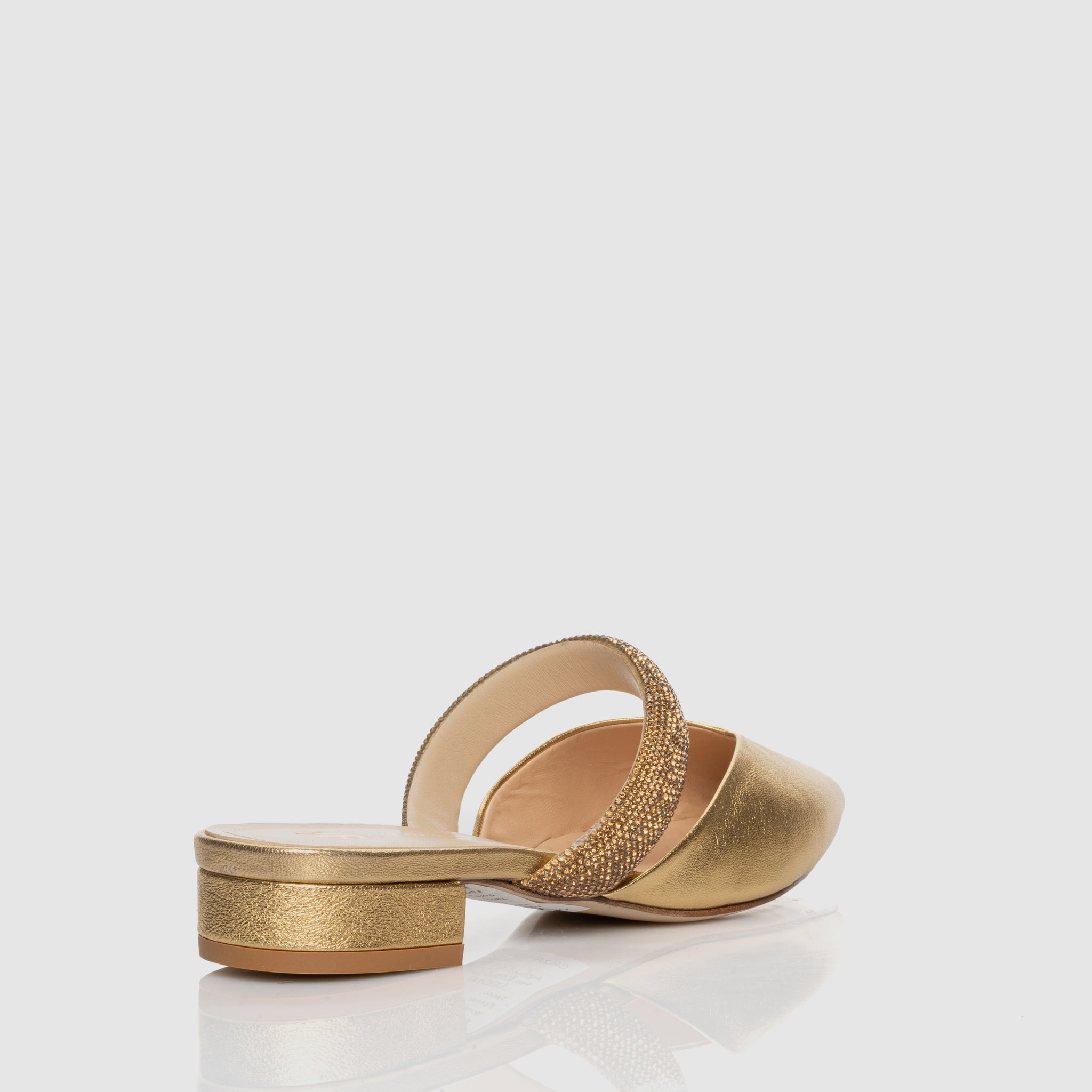 Sandalo con Tacco Rainbow Light Gold con fascetta in microcristallo