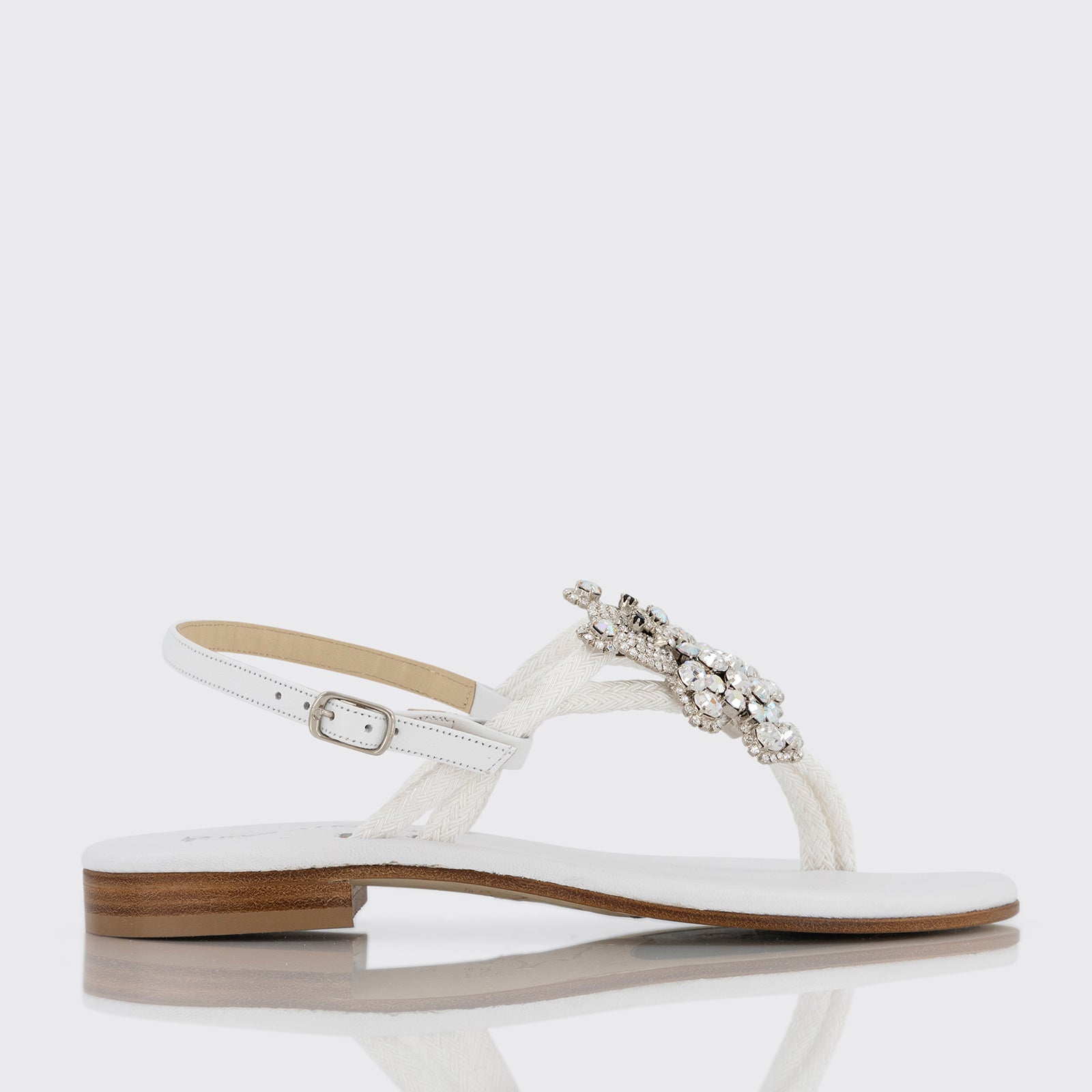 Teddy - Sandalo in nappa con orsetto