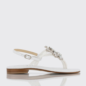 Teddy - Sandalo in nappa con orsetto