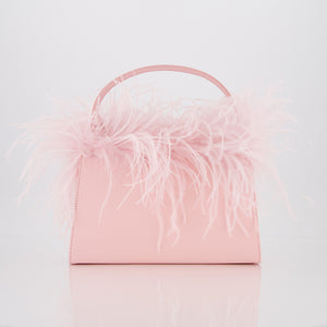 Borsa nera con piume