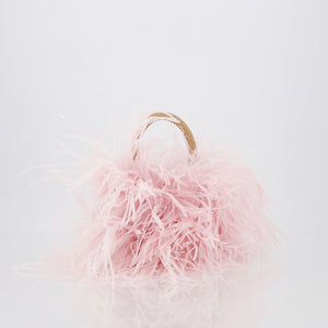 Borsa a mano con piume
